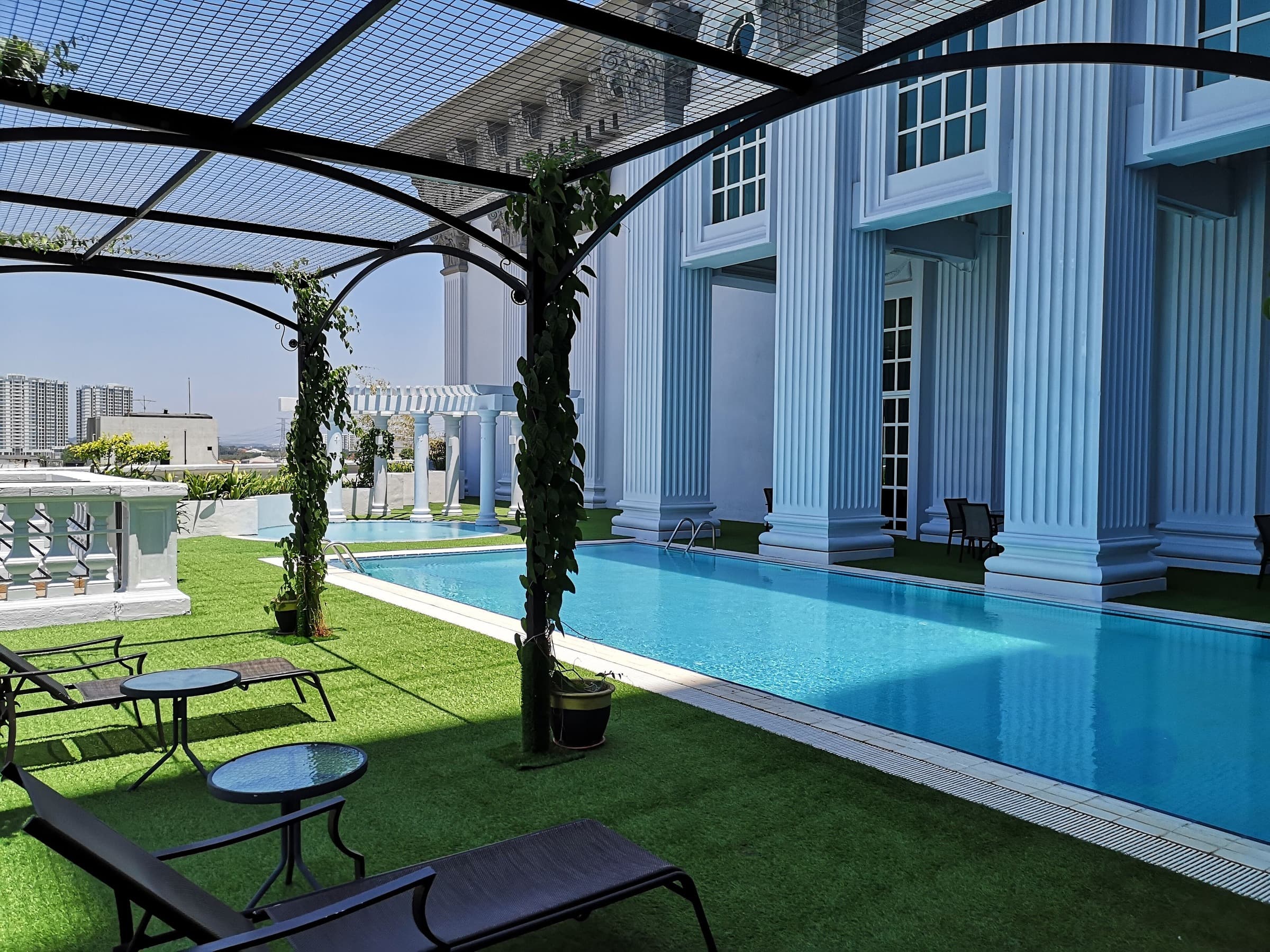 Rooftop pool deck at Grand Swiss-Belhotel Melaka