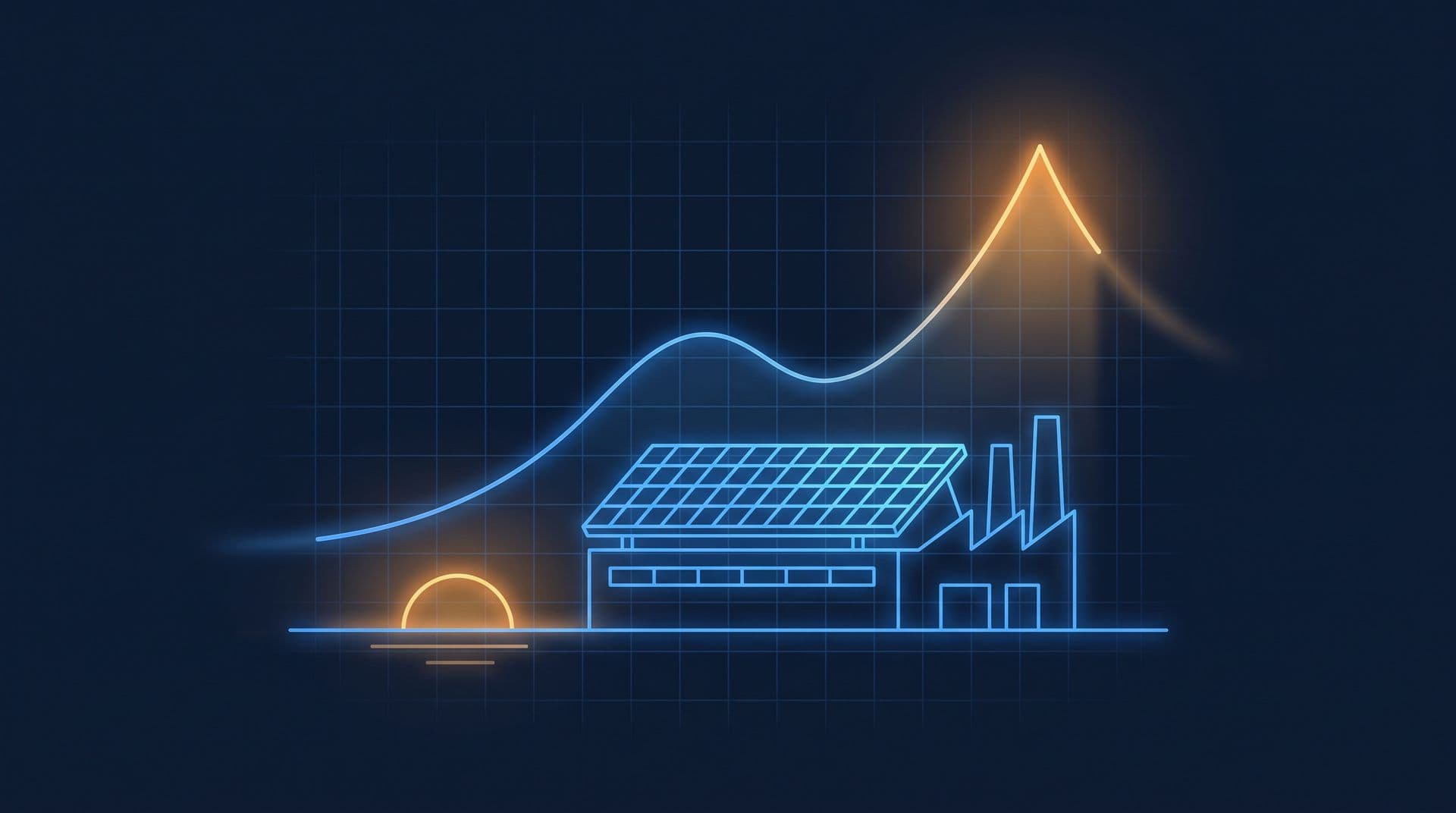 Solar Maximum Demand: Why Your kW Charge Stays - illustration
