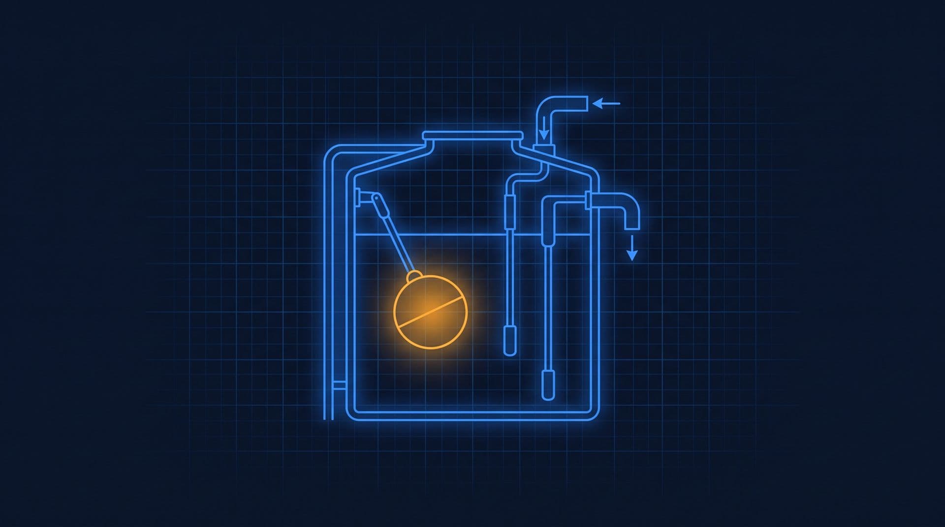 Water Tank Level Control in Buildings - illustration