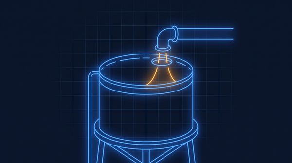 Illustration of a rooftop water tank with an air gap at its inlet